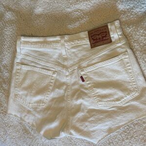 Levi's 501 White Denim Shorts